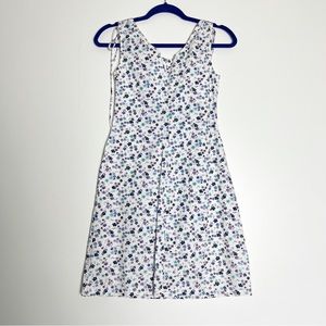 Vintage white floral summer mini tank dress
